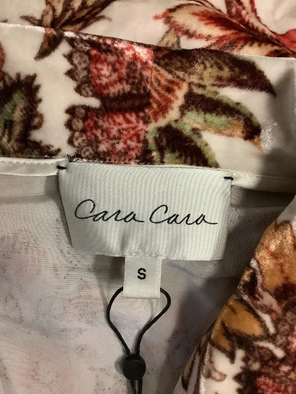 Cara Cara Floral Print Velvet Blazer w/Tags Size: S